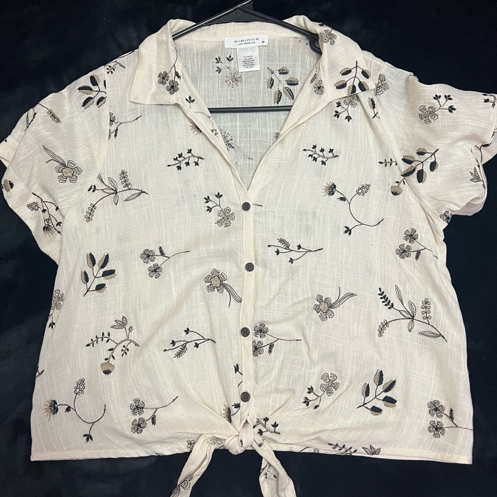 Kirious LA short sleeve blouse white